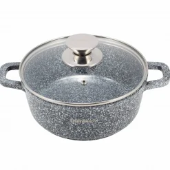 Solidny kocioł garnek granitowy z pokrywką 6,5L
