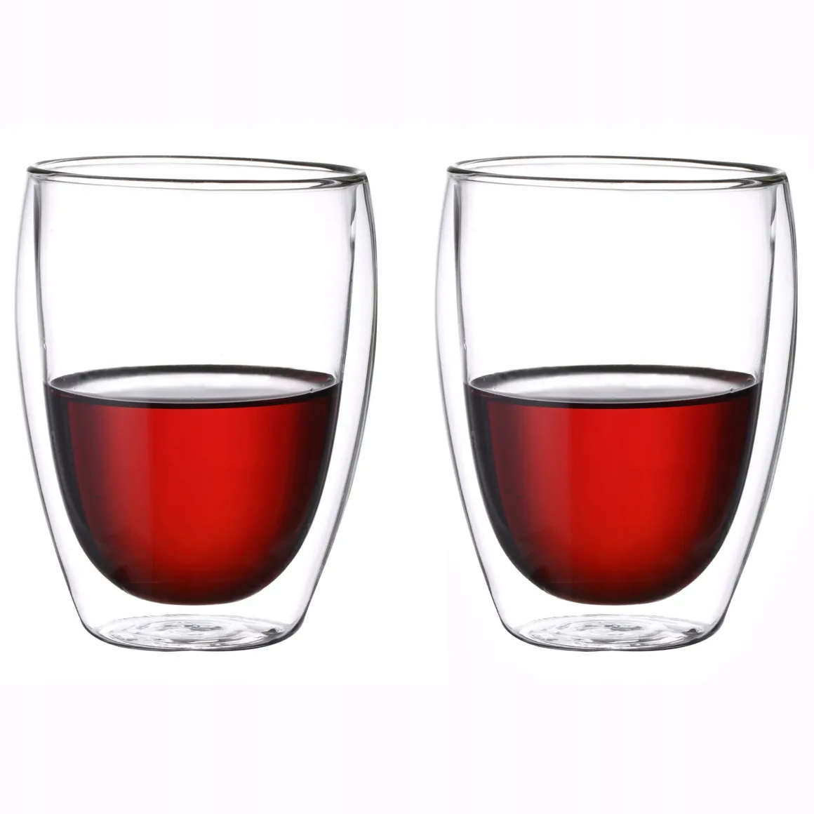 Solidny komplet zestaw szklanek kubków z podwójnego szkła 2szt.