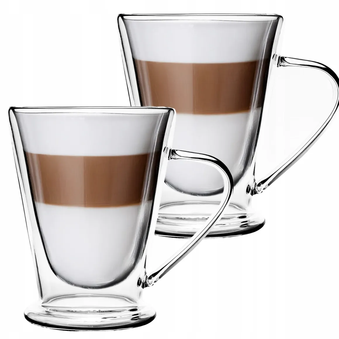 Solidny komplet zestaw szklanek z podwójnego szkła do latte herbaty 2szt.