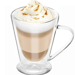 Solidny komplet zestaw szklanek z podwójnego szkła do latte herbaty 2szt.