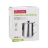Stalowy kubek dzbanek mlecznik Kamille 600 ml z pokrywką
