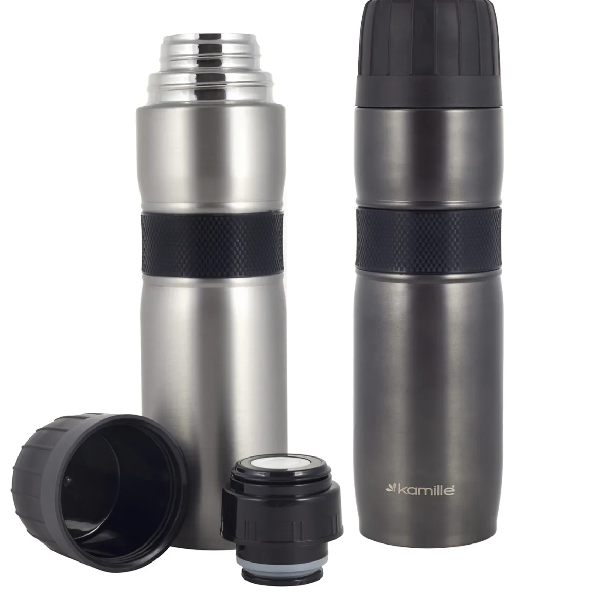 Stalowy termos, kubek termiczny z antypoślizgowym uchwytem 950ml