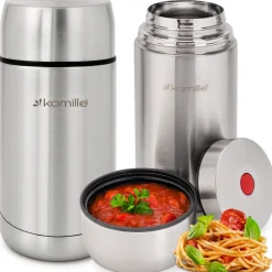 Stalowy termos obiadowy, lunchbox na zupę, obiad 1L