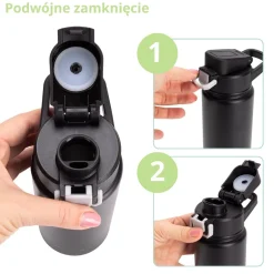 Szczelny kubek termiczny z blokadą i ustnikiem 600ml