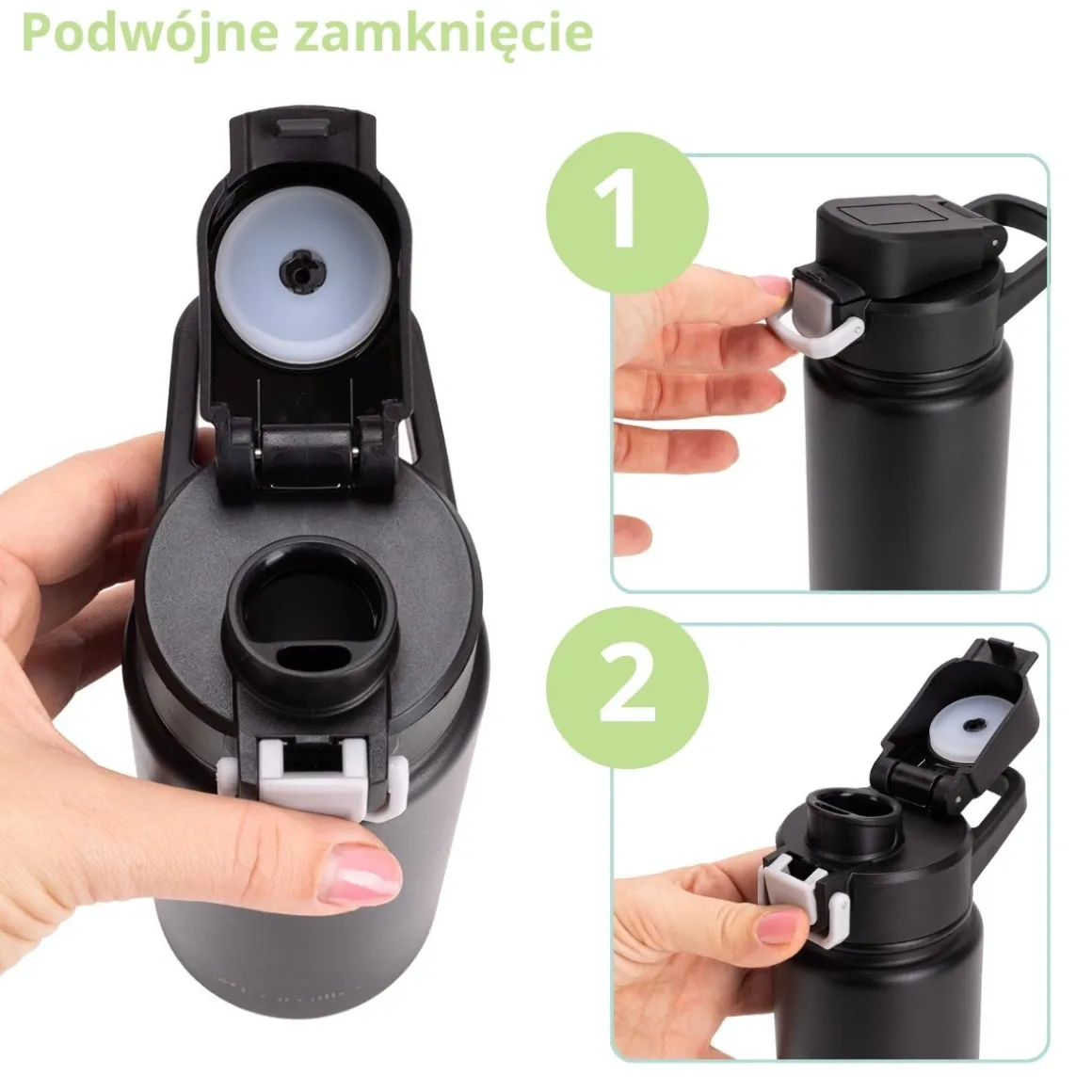 Szczelny kubek termiczny z blokadą i ustnikiem 600ml
