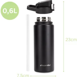 Szczelny kubek termiczny z blokadą i ustnikiem 600ml