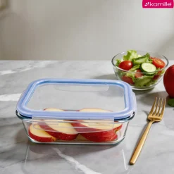Szklany pojemnik na żywność jedzenie 1520 ml z pokrywką śniadaniówka Kamille