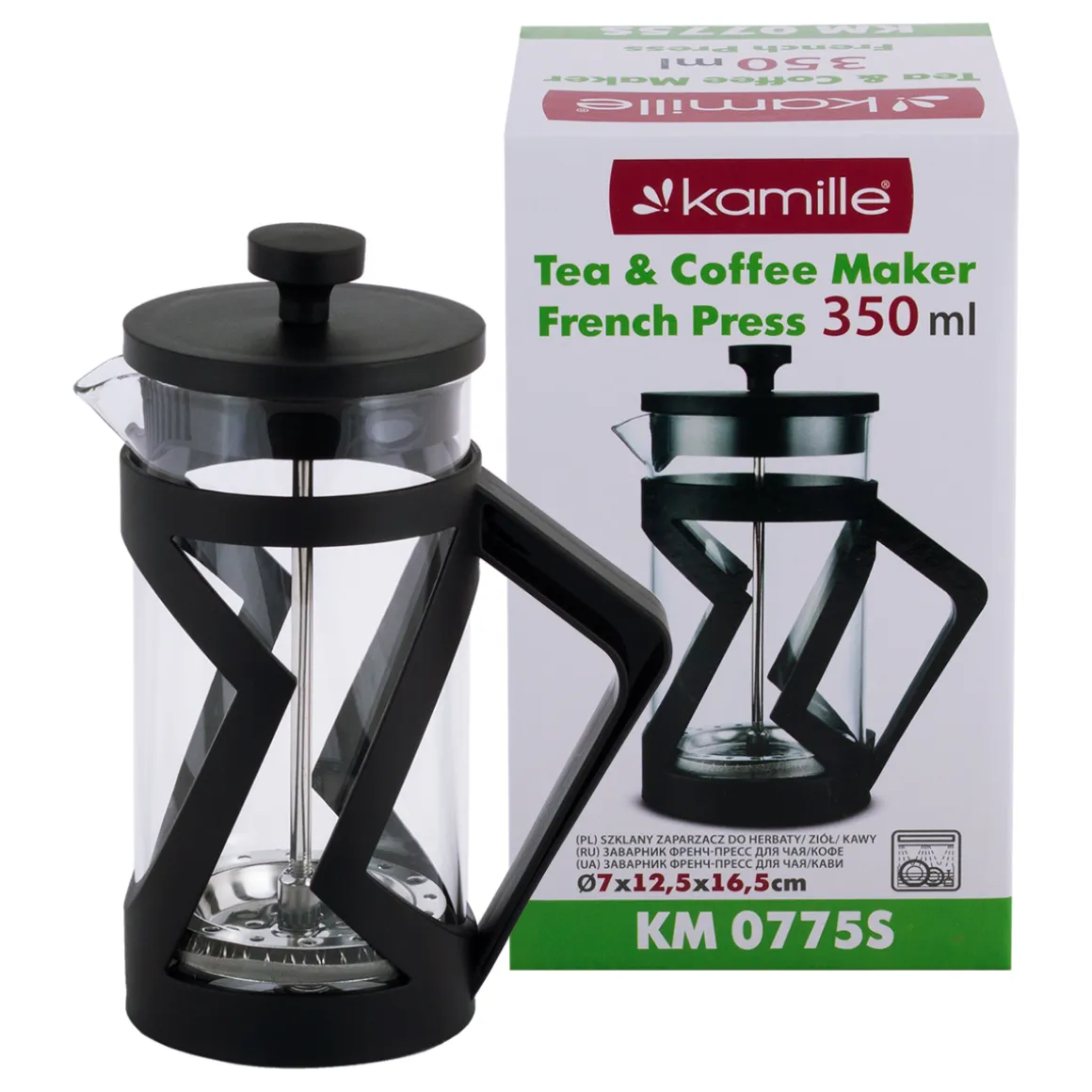 Szklany zaparzacz french press do herbaty, kawy 350ml