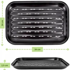 Taca perforowana do grillowania mięsa warzyw kiełbas non-stick Kamille