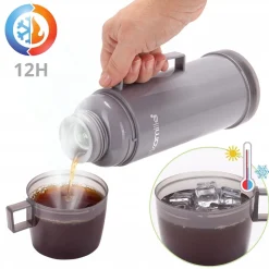 TERMOS BIDON BUTELKA KUBEK TERMICZNY SZKLANY WKŁAD 450 ml KAMILLE