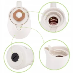 Termos konferencyjny biały ze szklanym wkładem 1L