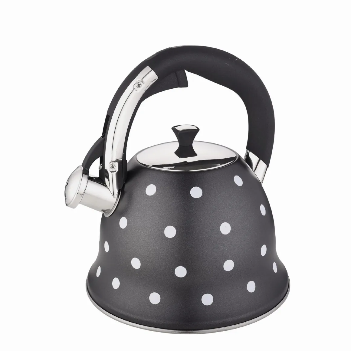 Uroczy czajnik z gwizdkiem w kropki 2,5L