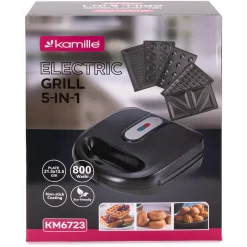 Wielofunkcyjny opiekacz 5w1 grill, toster, orzeszki, gofrownica, donut