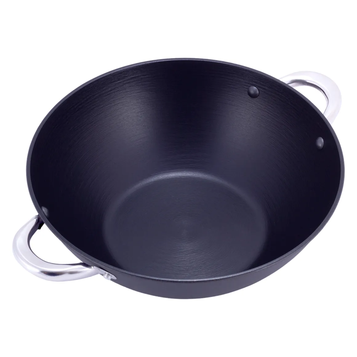 Wok patelnia żeliwna z powłoką marmurkową 32cm + gratisy