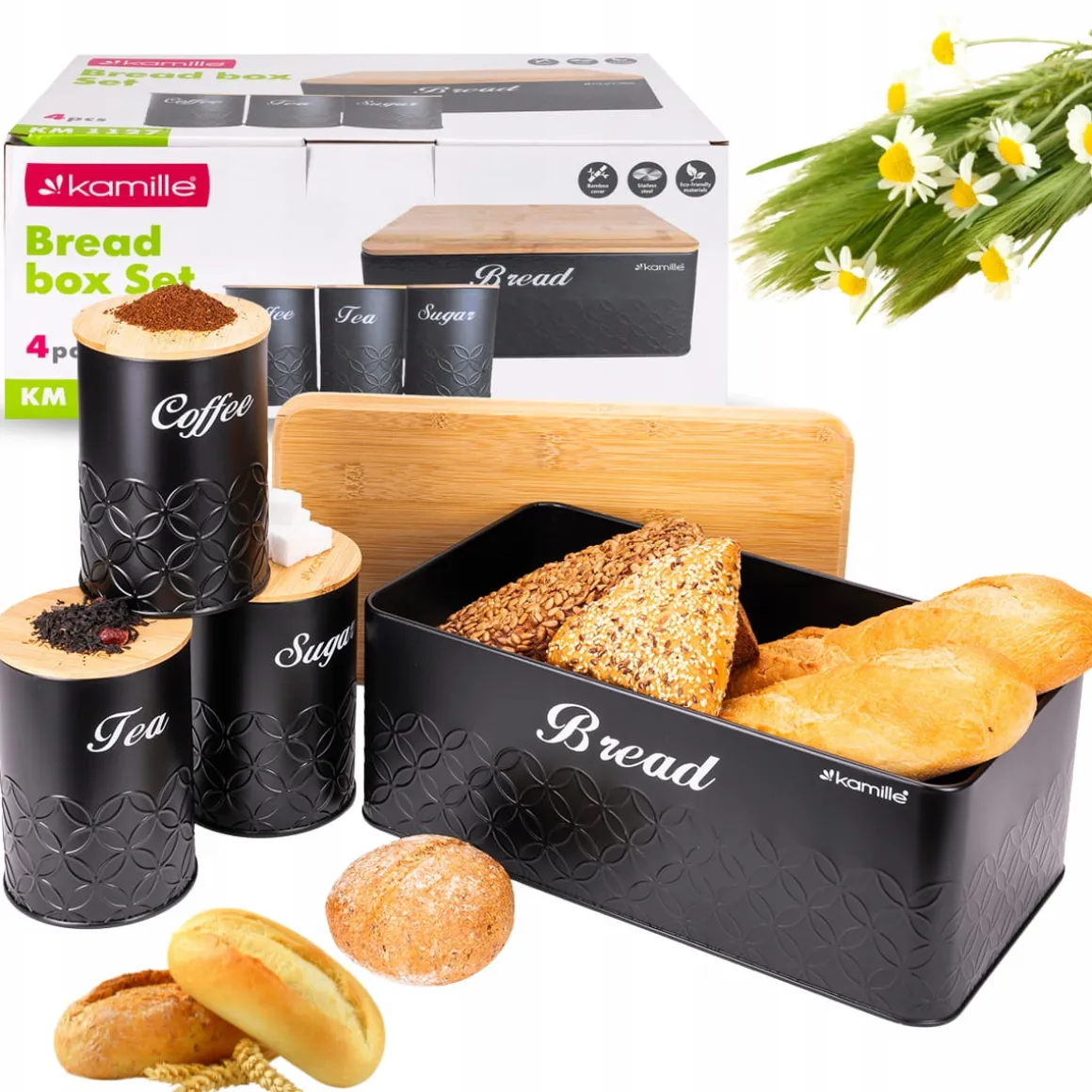 Zestaw chlebak z 3 pojemnikami kuchennymi