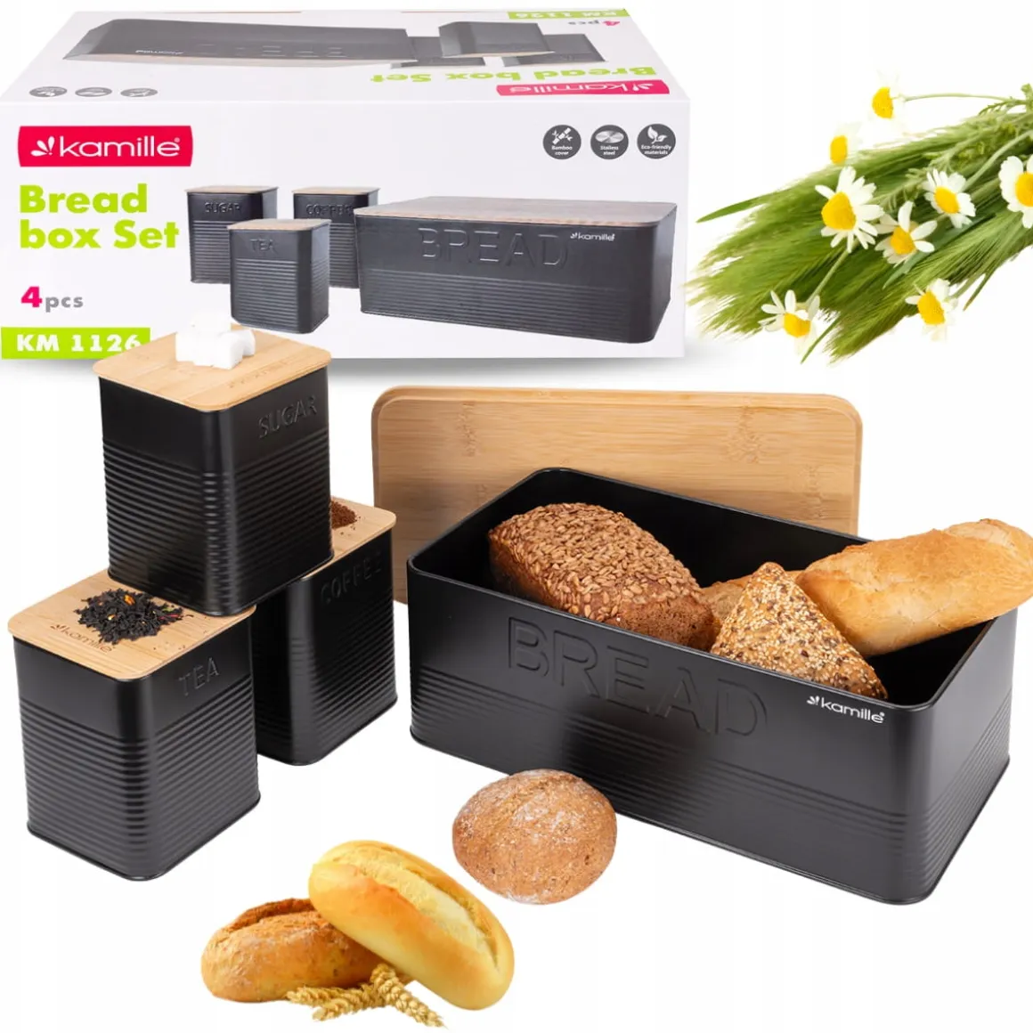 Zestaw chlebak z 3 pojemnikami kuchennymi