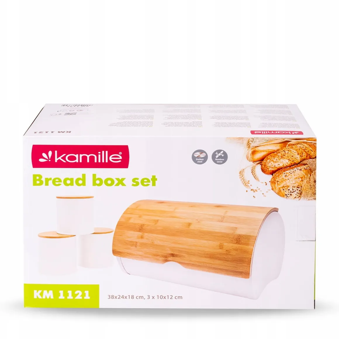 Zestaw chlebak z 3 pojemnikami kuchennymi