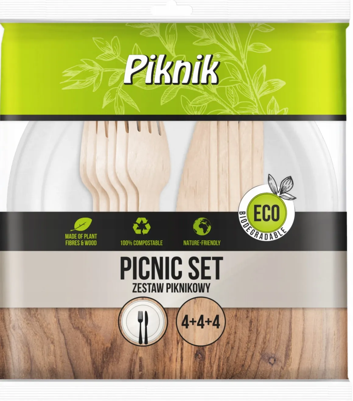Zestaw Piknikowy EKO Turystyczny na 4 osoby PIKNIK